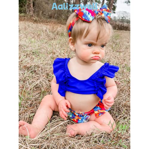 Aalizzwell Infant Baby Girl Bikini Swimsuit with Headband3