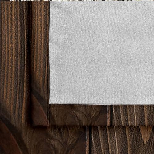 Cortinas occidentales marrones Bishilin para cocina estilo rústico 2 paneles 84x84 pulgadas 5