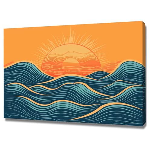 Pintura de paisaje abstracta moderna GFDJKHT con marco para renovar las paredes de tu oficina