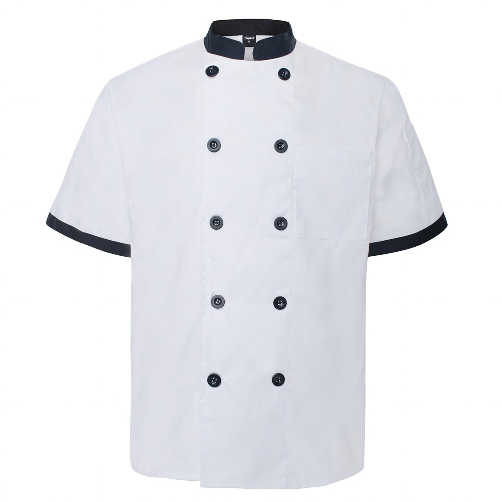 TopTie Unisex Short Sleeve Chef Coat Jacket