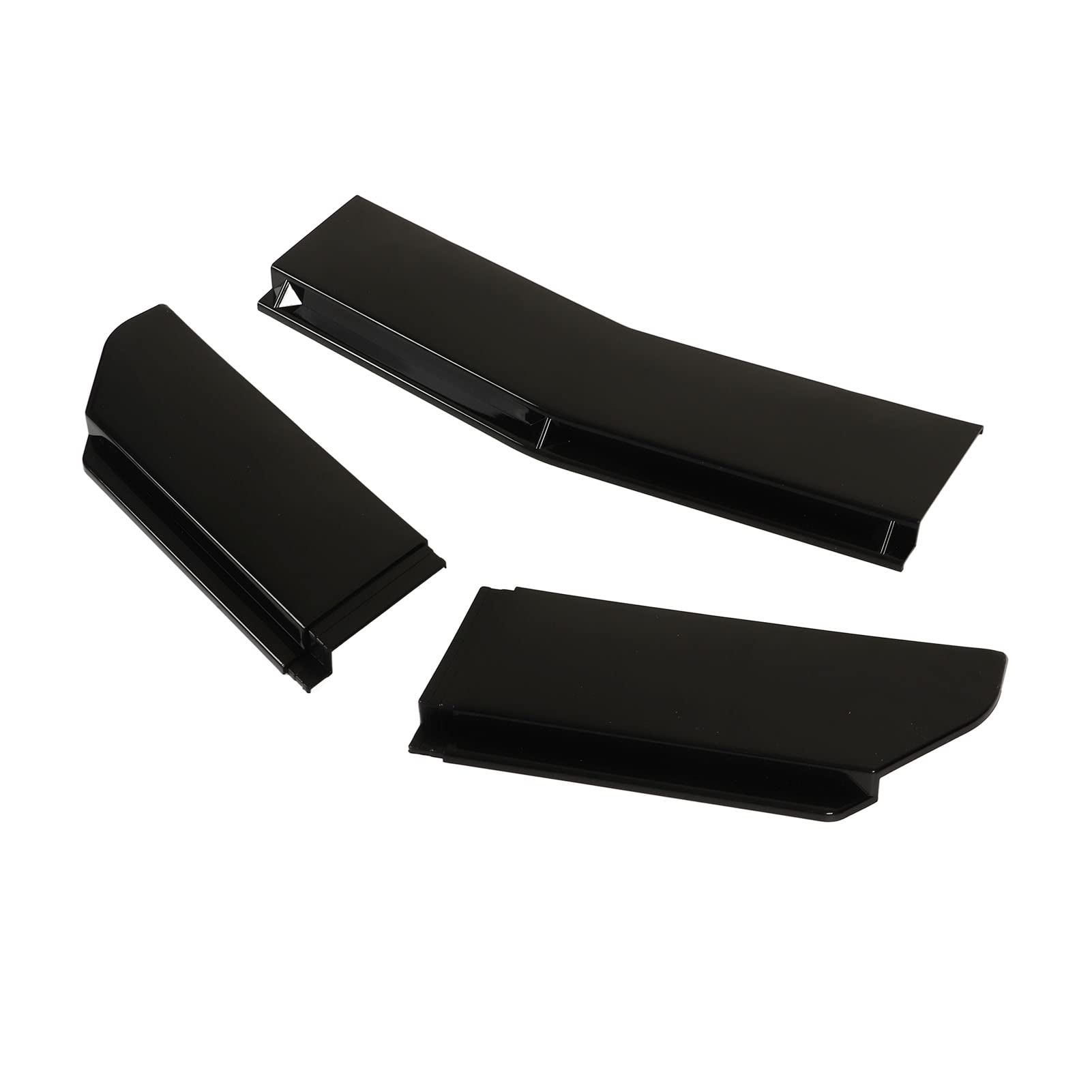 banapoy Lip Parachoques Delantero,5Pcs 110 a 140Mm Ajustable Universal Elegante Alerón Coche, Anti Colisión Parachoques Spoiler Body Kit, Mods Exterior Coche, Piezas Modificación (Negro Brillante)