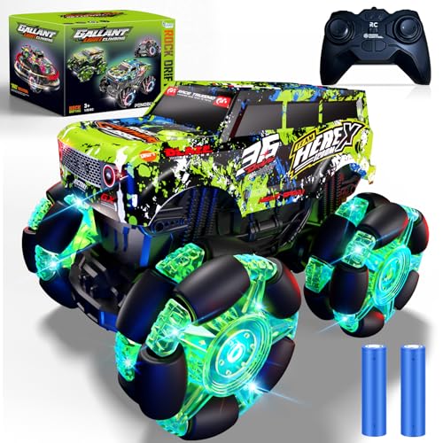 PENGBU RC Ferngesteuertes Auto ab 3 4 6 Jahre, 2.4GHz Monstertruck Ferngesteuert mit Licht Reifen und Musik, 1/20 Ferngesteuerter Monstertruck mit 360°Drehung und 2 Akku, Jungs 3 4 5 6 7 8 Jahre PENGBU RC Ferngesteuertes Auto ab 3 4 6 Jahre, 2.4GHz Monstertruck Ferngesteuert mit Licht Reifen und Musik, 1/20 Ferngesteuerter Monstertruck mit 360°Drehung und 2 Akku, Jungs 3 4 5 6 7 8 Jahre
