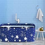 Foldable Bathtub Portable Soaking Bath Tub,Eco-Friendly Bathing Tub for Shower Stall,Thickening with