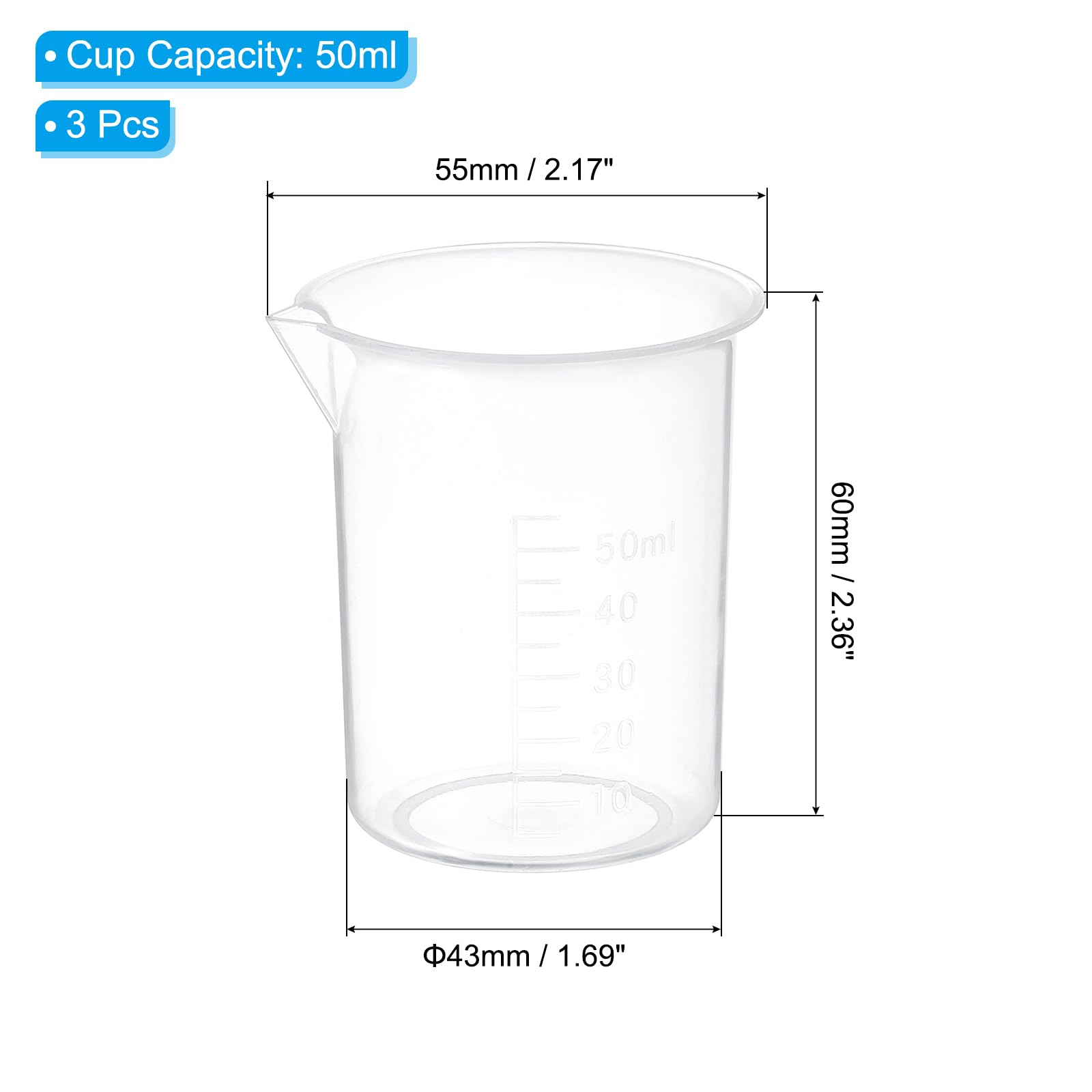 PATIKIL 50ml Measuring Cups - Image 2