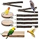 9 Stück Naturholz Vogel Sitzstangen, Natur Sitzstangen Set für Vögel, Vogelspielzeug, Sitzstangen Vögel, Sittichsitzstange, Holzständer, Wellensittichsitzstange für Wellensittich Nymphensittich