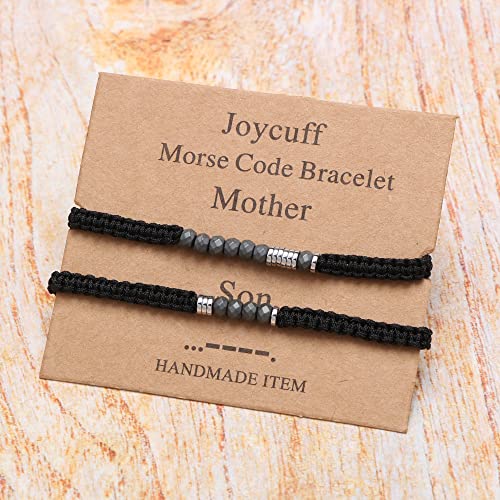 JoycuFF Morse Code Bracelets for Women Black/Grey Birthday Christmas Gifts to Her Funny Gift for Girls Inspirational Jewelry with Secret Message - Image 5