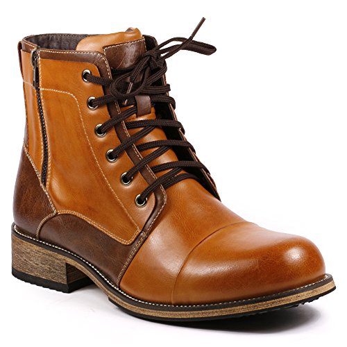 Metrocharm MC003 Men's Lace Up Cap Toe Formal Dress Casual Fashion Boots