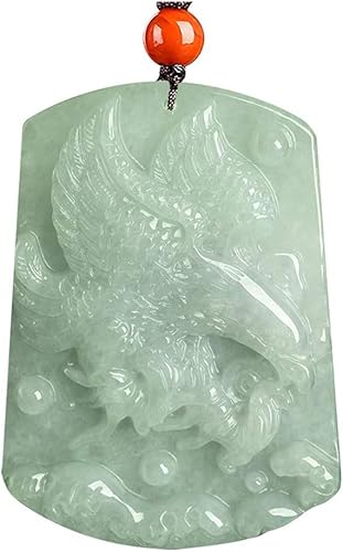 DoerAa Pulsera de perlas falsas de cristal de piedra preciosa, pulsera de jade, anillo de jade, colgante de jade, collar colgante de águila de jade natural