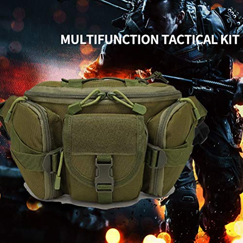 Cogihome Mochila de cintura tática, bolsa de cintura para garrafa de água de viagem de nylon, bolsa