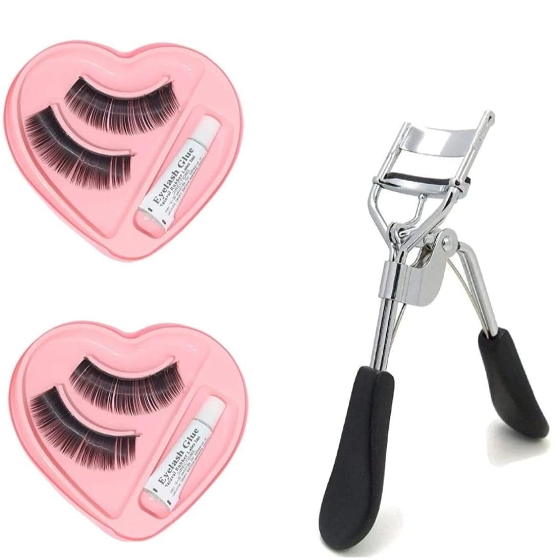 AIR BEAUTY Combo of Eyelash Curler and False Eyelashes (Pack of 3) - Image 1