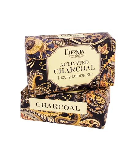 Image of Eternia Activated Charcoal Soap Bar (250g) Face & Body Cleanser with Waterproof Shower Radio | Deep Cleansing, Oil Control & Refreshing Bath Combo