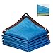 Hipeya Sonnenplane Für Terrassen, Wasserdichtes Sonnensegel, Für Swimmingpool, Rechteckige Gartenmarkise Mit Ösen, Verdickter Rand, Blau.