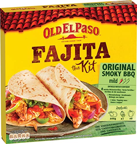 Old El Paso Fajita Kit, Original Smoky BBQ - Set für die Zubereitung von mexikanischen Fajitas, 500g Cover