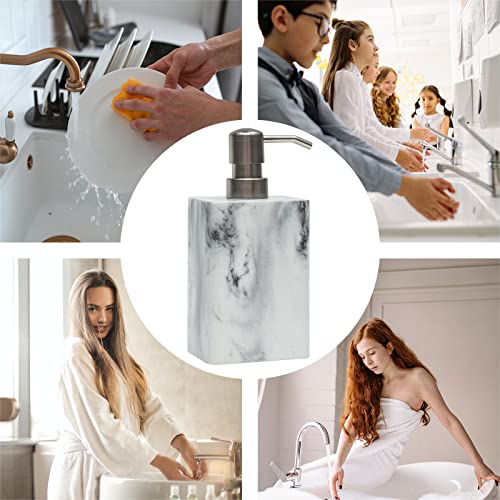 Suanti TJHRH White Marble Style Hand Soap Dispenser, Refillable Liquid Decorative Soap Dispenser For Bathroom Countertop And Kitchen thumb #5