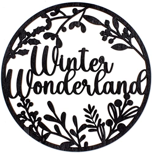 Papierdrachen Großer Cutoutring aus Holz mit dem Spruch Winter...