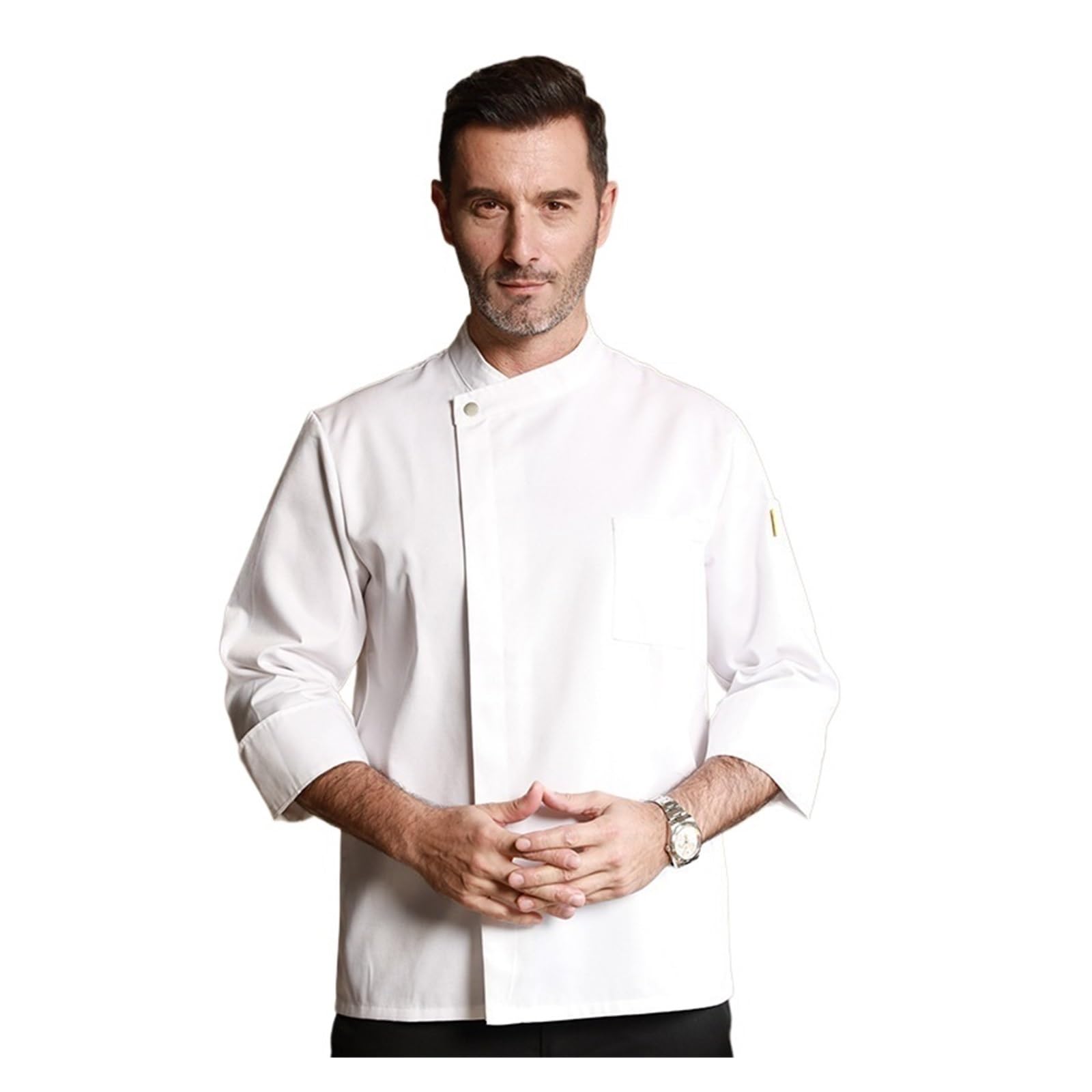 Uniforme De Chef Chaqueta de Chef Unisex de Manga Corta o Larga, for Cocina, pastelería, Restaurante, Camarero, Uniforme.