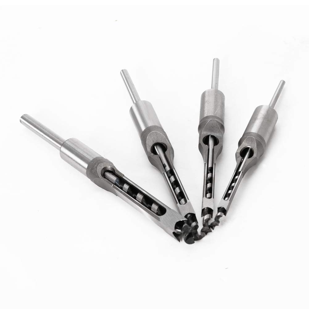 Juego de 1-7 Brocas de Agujero Cuadrado para Madera, Broca de Mortaja de Cincel Hueco para Carpintería de Precisión, Herramientas de Perforación de Espigas y Mortajas(22mm)