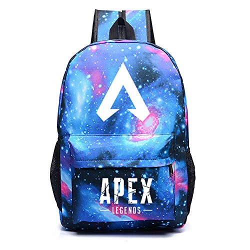 Apex Legends Mochila Galaxy School Bolsas para niños niñas Adultos, Mochila Luminosa Lona Hombro Mochila de Viaje (Color 1)