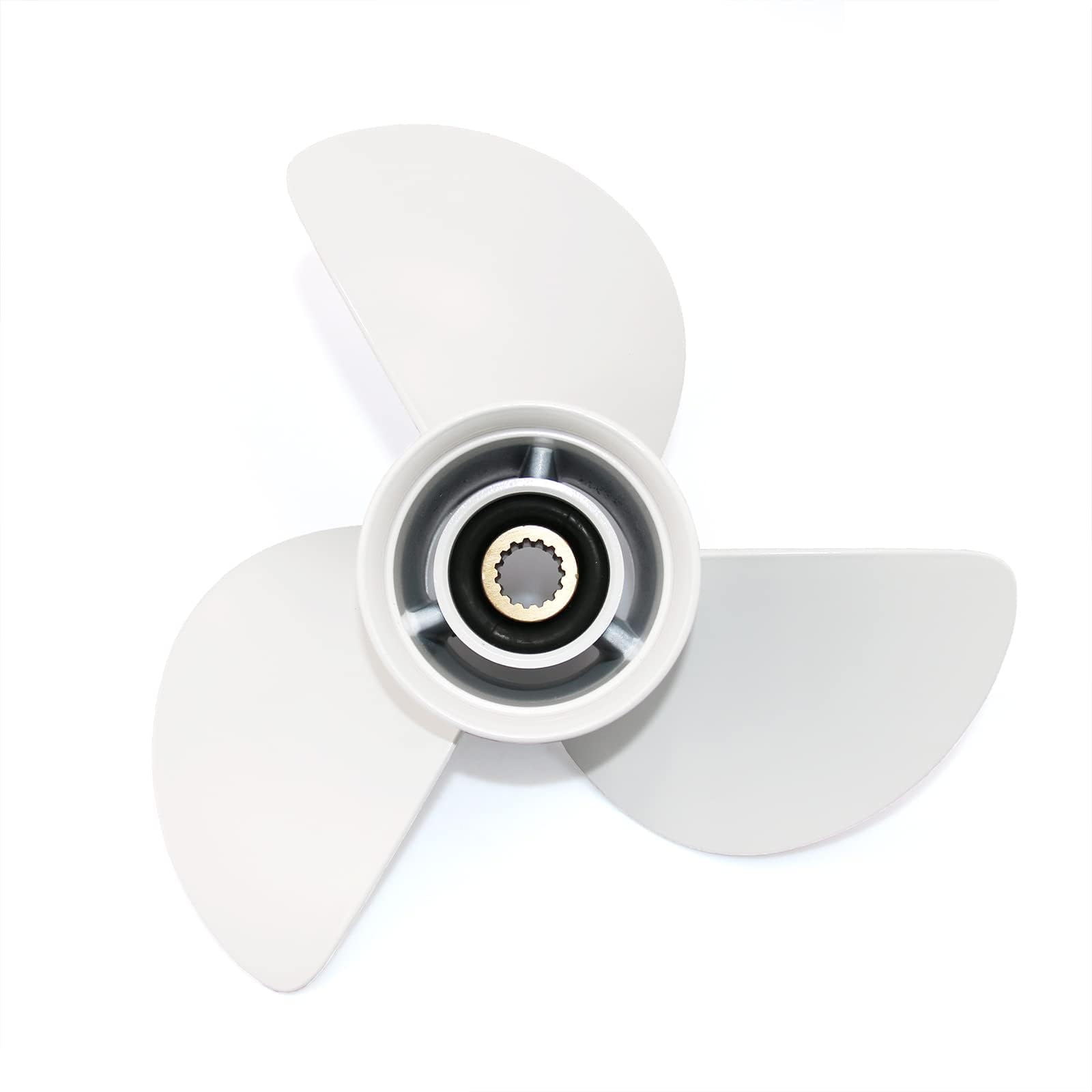 CAPTAIN Outboard Propeller fit Yamaha 115 T50 60 70 75 80 85 90 100 130 HP Engines, OEM 15 Spline Tooth Outboard Prop, RH Aluminum Propellers