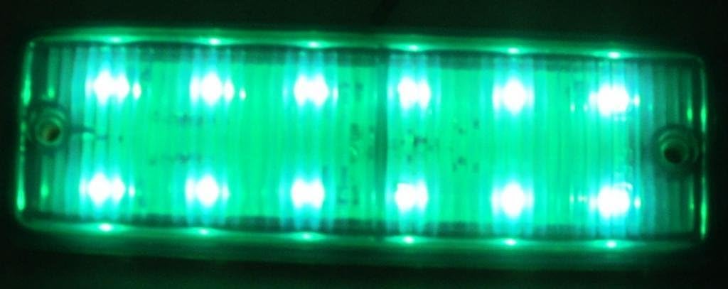 APSMOTIV Green Led Side Marker Light 24V Trailer Rv Marker Rectangular Led Side Marker Light Led/SMD Clearance Marker For Truck Trailer Rv Campervan Pickup Suv Shockproof Universal Fit Clear