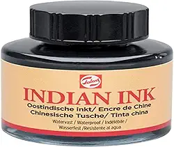 Tinta indiana chinesa Royal Talens 30 ml preta