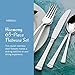 Mikasa Harmony 65-Piece Flatware Set for 12, 18/10 Stainless Steel Silverware with Forks, Knives, Spoons, and Serving Utensils, Elegant Design