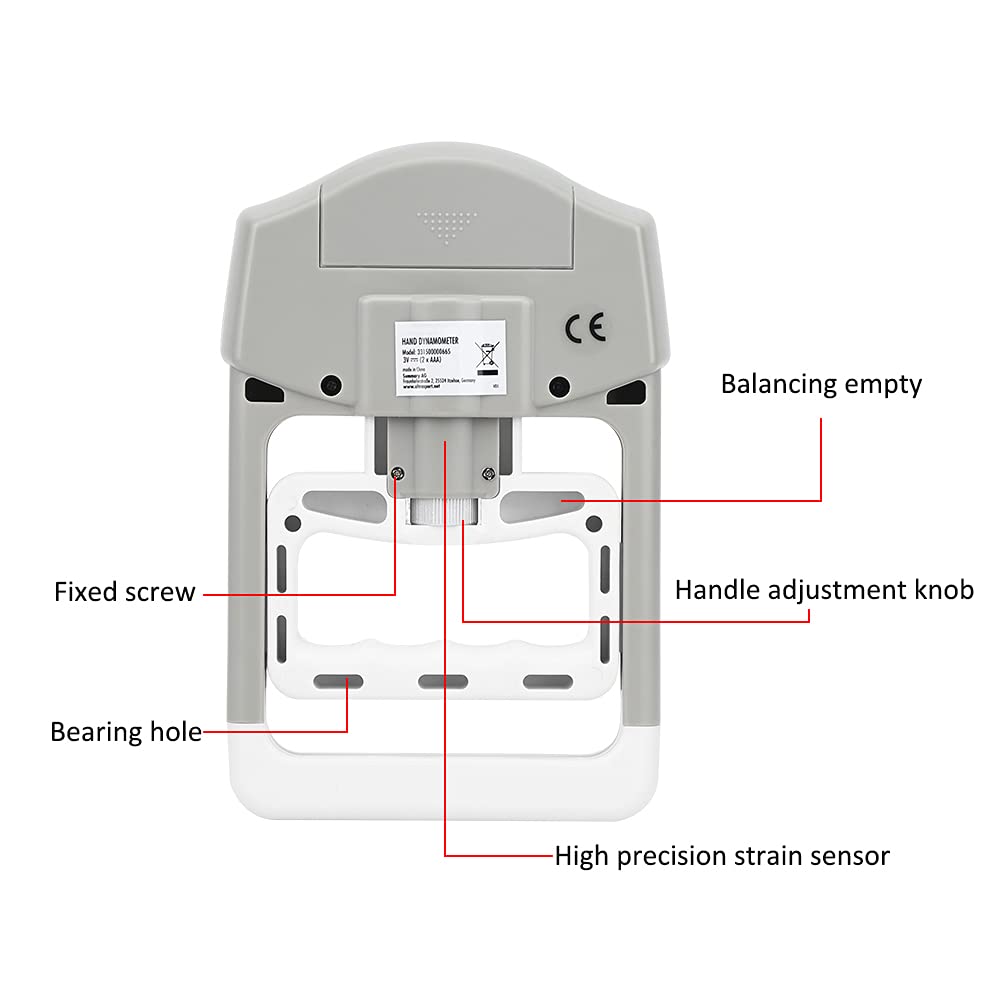 Changor Dinamometro con Impugnatura Elettrica, Tester di Resistenza Elettronico Accurato per Uso Domestico e Studenti, Materiale ABS Resistente, 1 unità