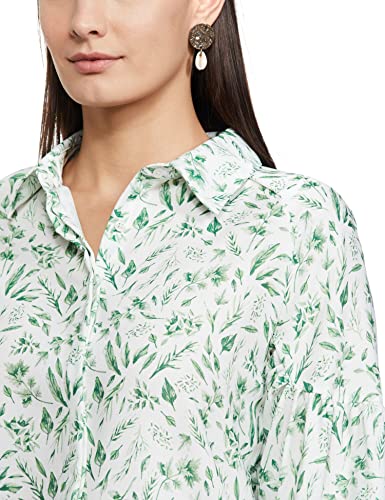 Image of Amazon Brand - Eden & Ivy Women Crepe 3 /4 Sleeve Regular Fit Shirt (Available in Plus Sizes)