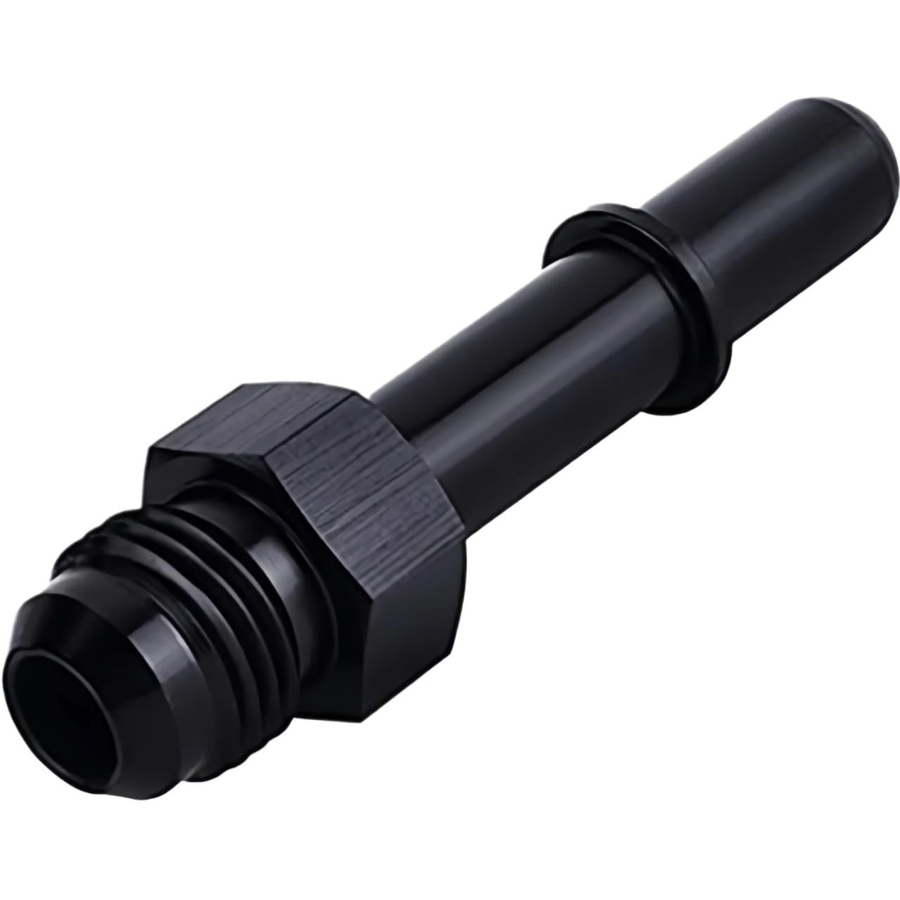 Auto Parts 1Pcs Connect 6AN AN6 Male to 3/8", 5/16" AN8 8AN Disconnect Push On EFI Fitting Fuel Aluminum Black(Black)