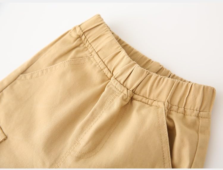 Irsutey Toddler Kids Cotton Pants Chino Shorts Solid Color Little Boys Casual Summer Stretch Short Cute Cargo Jogger Pants3