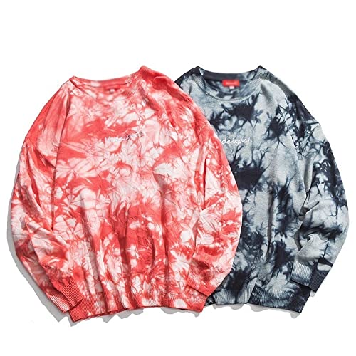 (Wool) Sweater Men Tie Dye Streetwear Sweaters Mens Vintage Winter Knitted Pullovers Sweater4