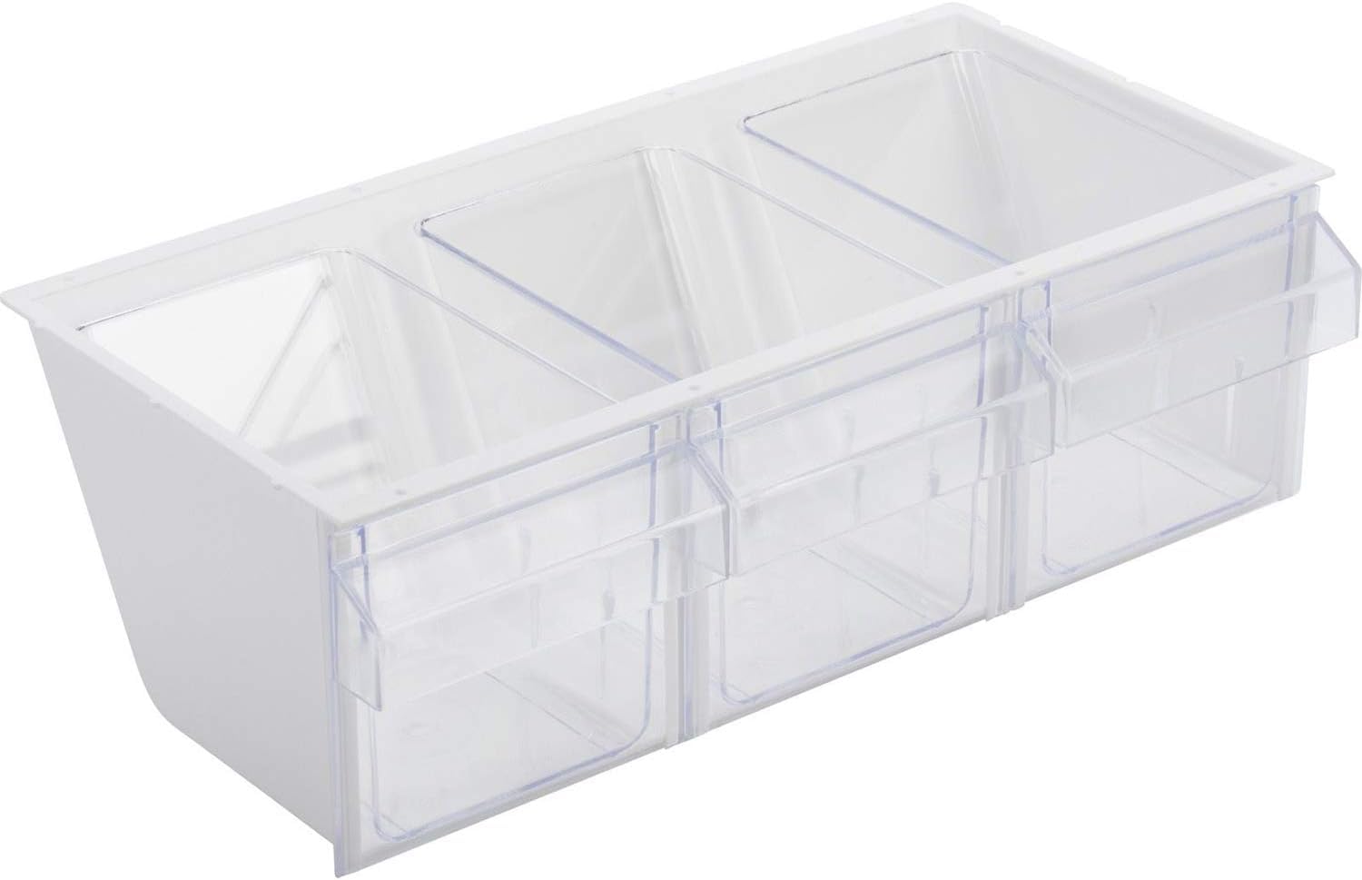 Westmark Schüttengehäuse, Mit drei Schütten, Fassungsvermögen: je 1 l, Kunststoff, Milano, Transparent/Weiß, 76072240