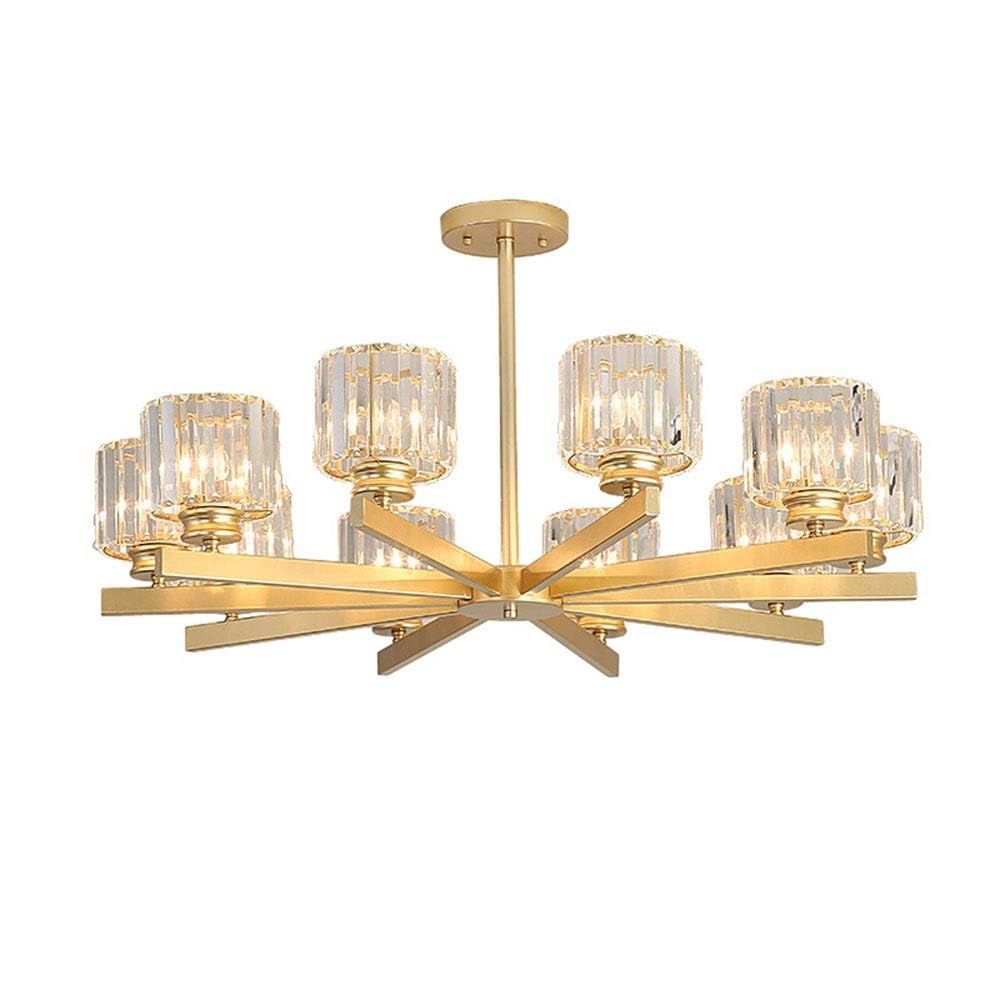 JUSKAQZYI Chandeliers for Dining Room Light Fixture Modern Crystal Chandelier Gold for Living Room Dining Room Ceiling Lights(10-Light)