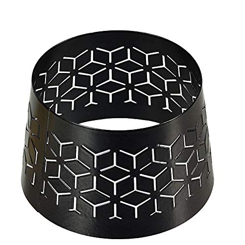 Spaas 18 Black Caps for Candle Geometric Pattern, D 85 mm x H 55 mm