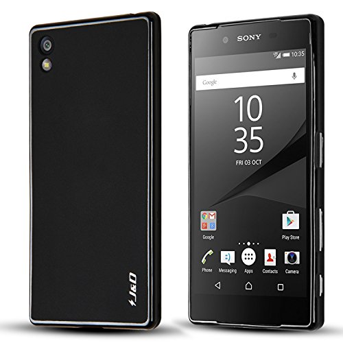 J&D Case Compatible for Xperia Z5 Case, Drop Protection Slim Cushion Shock Resistant Protective TPU Slim Case for Sony Xperia Z5 Bumper Case, Black
