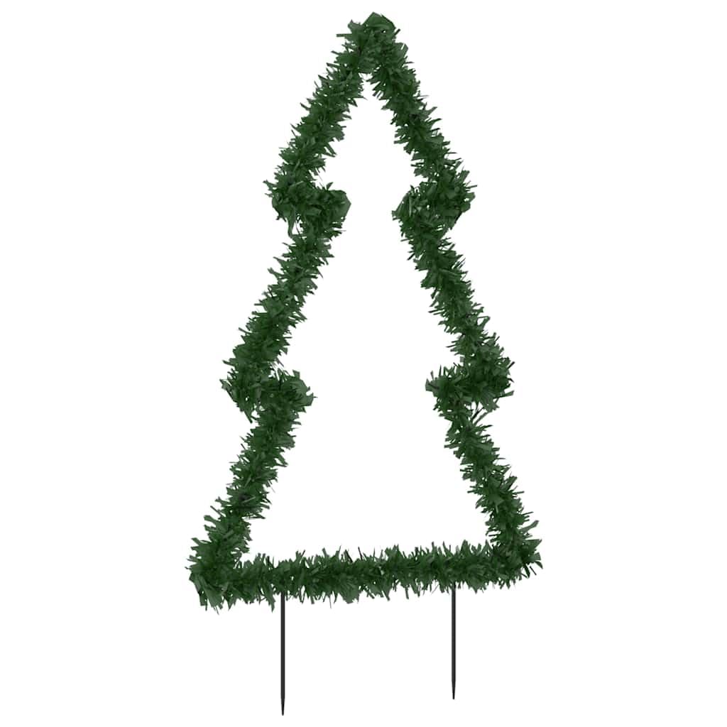 Weihnachtsbaum mit 80 LEDs, 60 cm Höhe, grünen Tannennadeln, IP44 wasserdicht, USB betrieben, mit Erdspießen für Innen und Außen, energiesparende Weihnachtsbeleuchtung für Haus, Garten