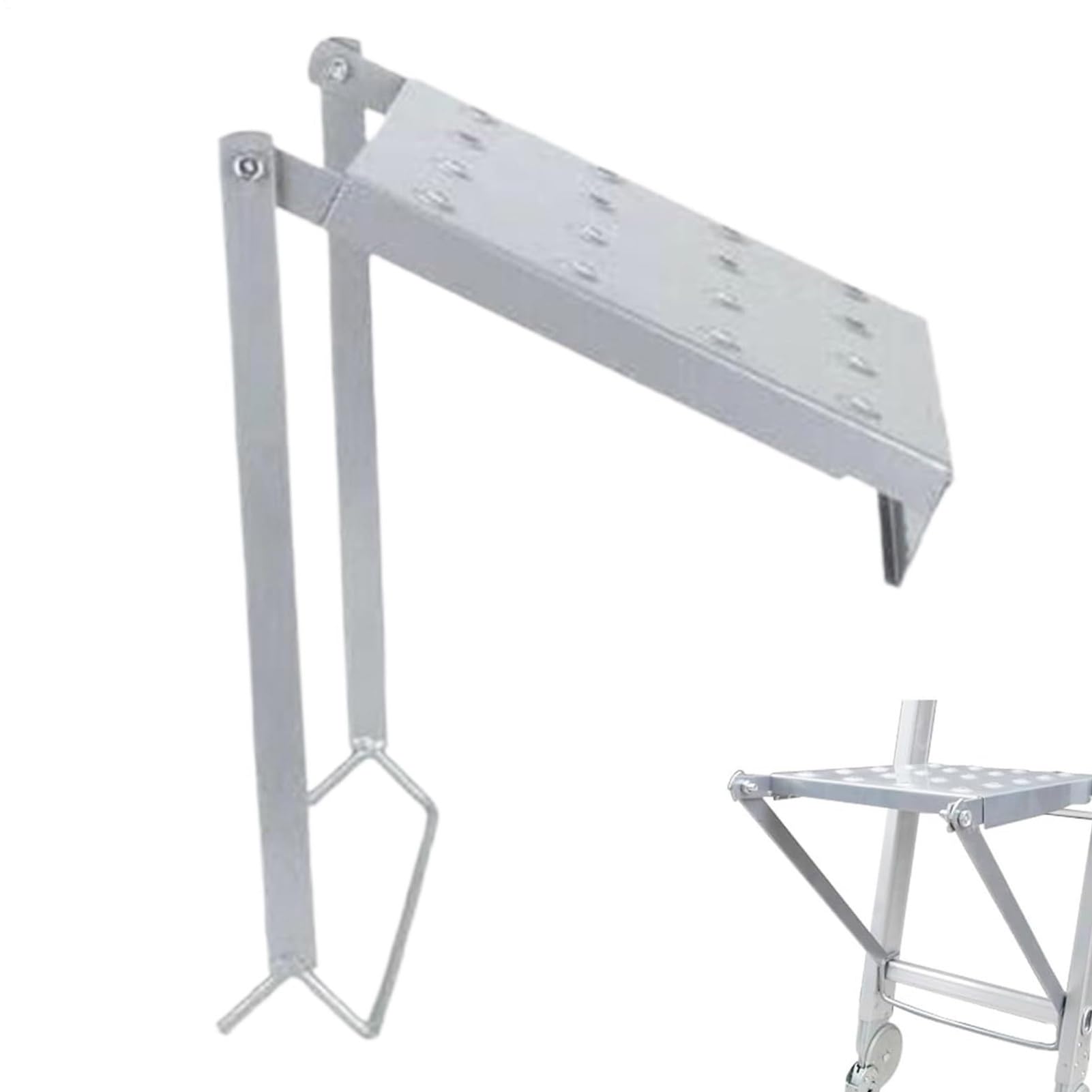 Plateforme de Travail Escabeau en Métal - Plateforme Escabeau 30 cm, Escabeaux Pliables | Plateformes Escabeaus Antidérapante, Charge Max 150 kg | Idéal pour Peintres, Électriciens, Mécaniciens