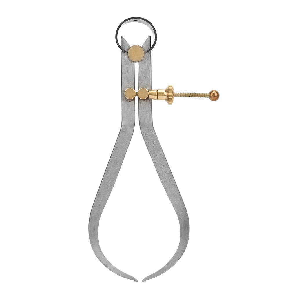 Outside Spring Caliper, Spring Outside Caliper with Copper Fittings, Spring Inside Calipers Dividers for Wood Turning Lathe Work (150mm)