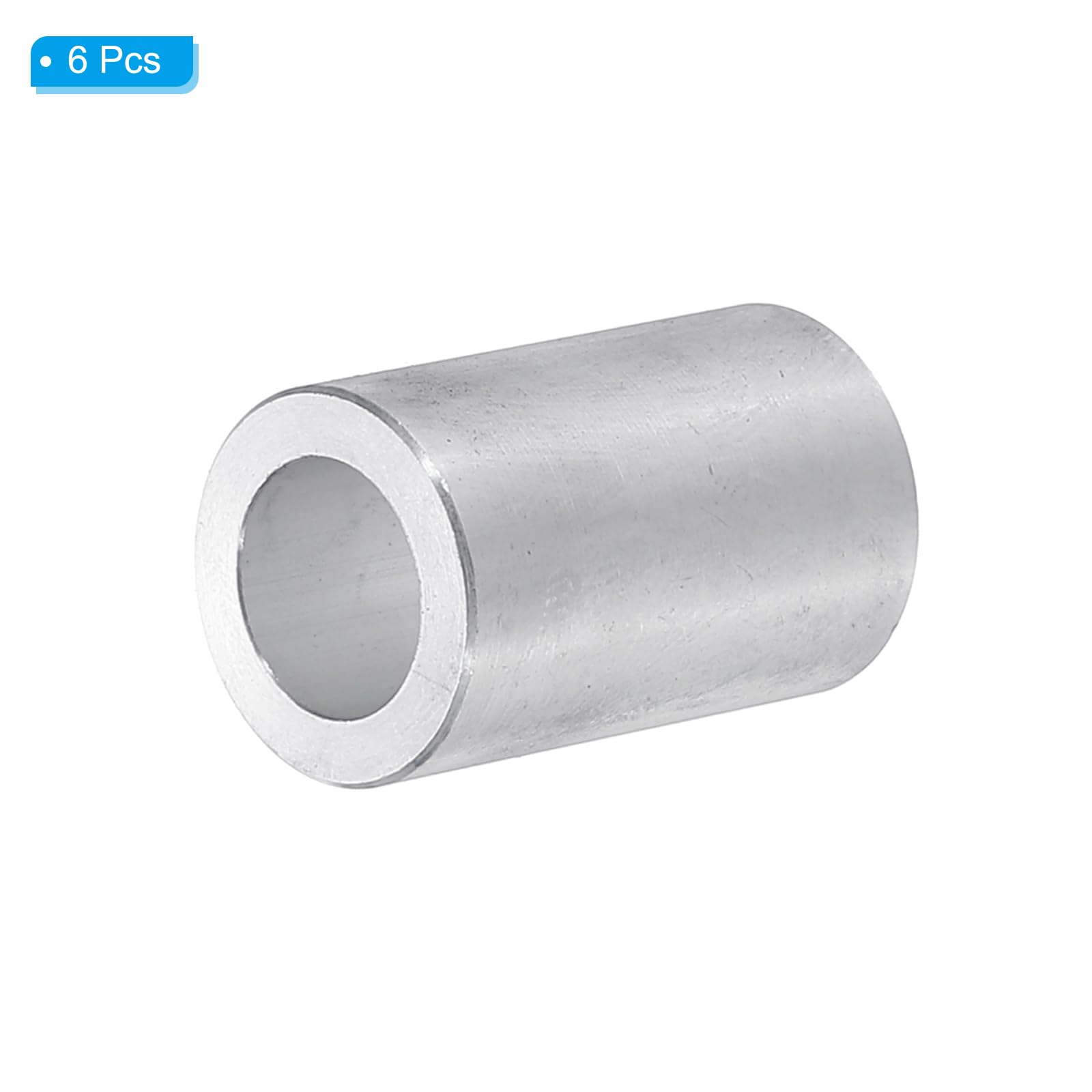 PATIKIL M10 Aluminum Spacers, 6pcs 3/8" x 5/8" Round Metal Spacers for 3/8 or M10 Screw Bolts - Image 3