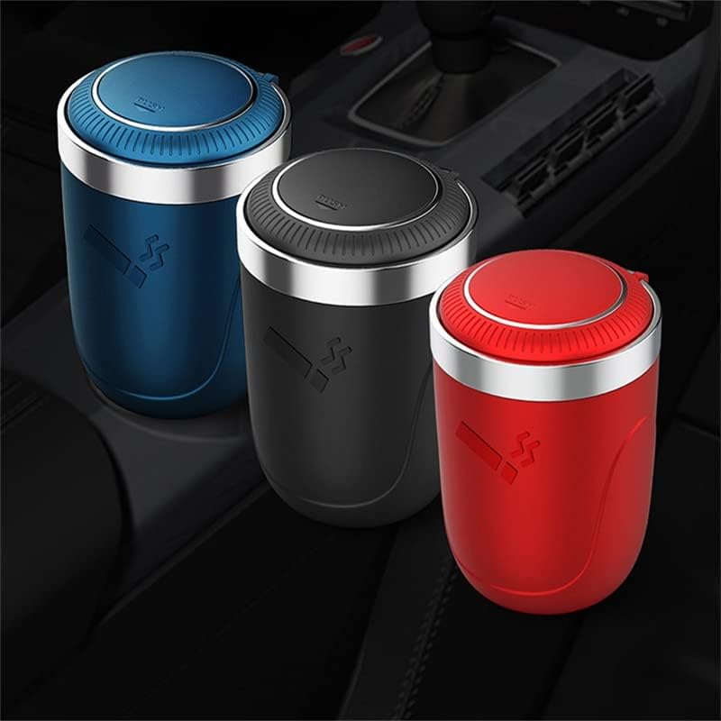 Creative Push Type Vehicle Ashtray Multifunctional Car Ashtray Car Interior Decoration Auto Accessories (Color : Black with Liner)