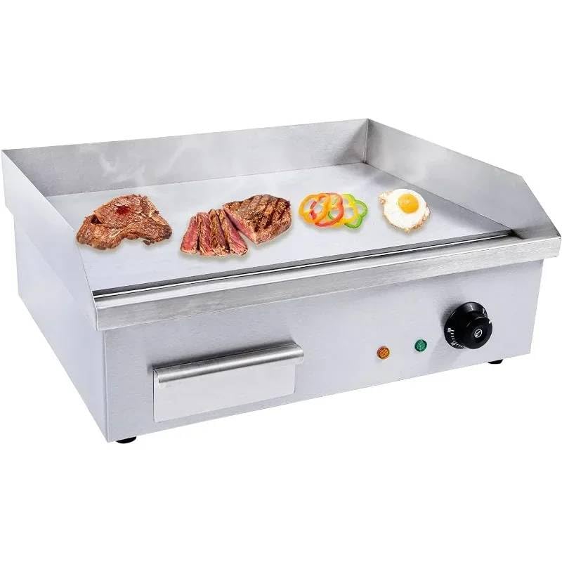 SHIPLORD® Electric Griddle Cooktop: Large Flat Top Grill for Indoor BBQ & Teppanyaki Cooking with Precise Thermostatic Control-image-0