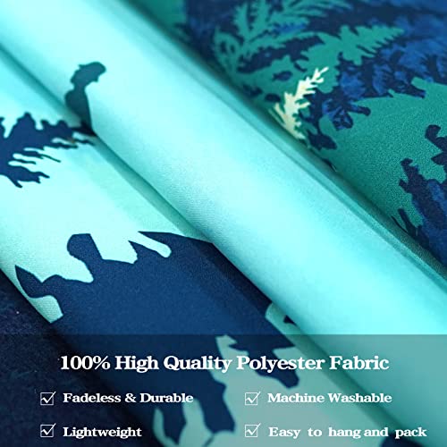 Accnicc Mountain Tapestry Nature Forest Tree Tapestries For Bedroom Aesthetic Starry Night Moon Stars Tapestrys Wall Hanging Teal Abstract Wall Tapestry For Dorm Living Room thumb #5