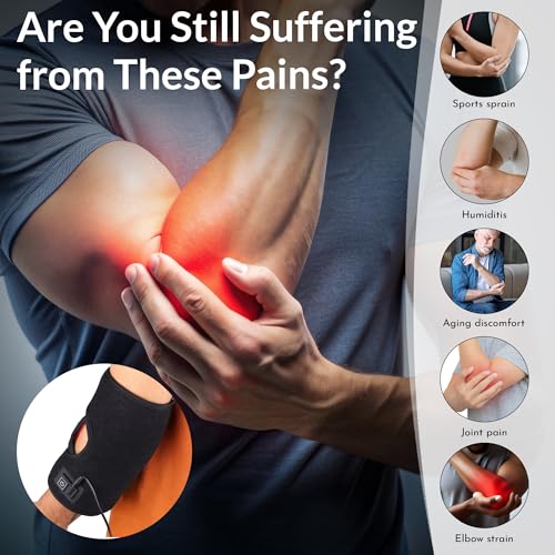 Image of SandPuppy ElbowHeat -Electric Heating Elbow Wrap for Tendonitis and Tennis Elbow, Elbow Heating Pad Wrap for Sprains, Arthritis Bursitis, Joint Pain Relief