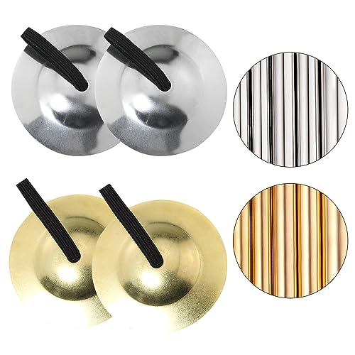 Jjhxsm 45224-FCFZMI-2P 2 Pairs Finger Cymbals Belly Dancing Finger Dancing Finger Zills Musical Instrument thumb #1