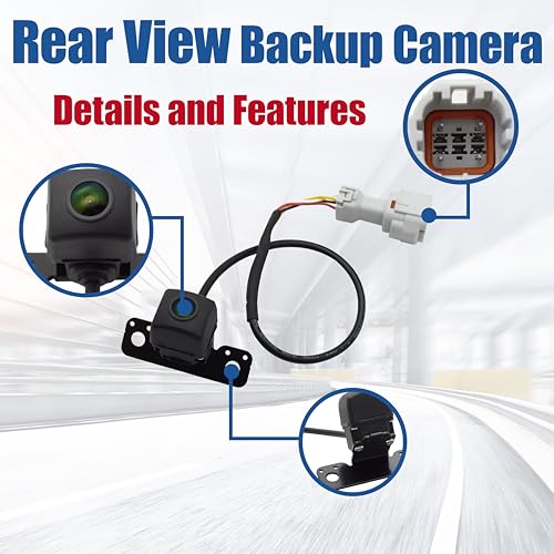 Image of No. 95760-2W000 Rear View Backup Reverse Parking Camera /Rear View Camera | Compatible with Hyundai Santa Fe Sport 2.0 2.4 2013-2016 Reverse Park Assist Camera Replace 95760-2W000-FFF 95760-2W300