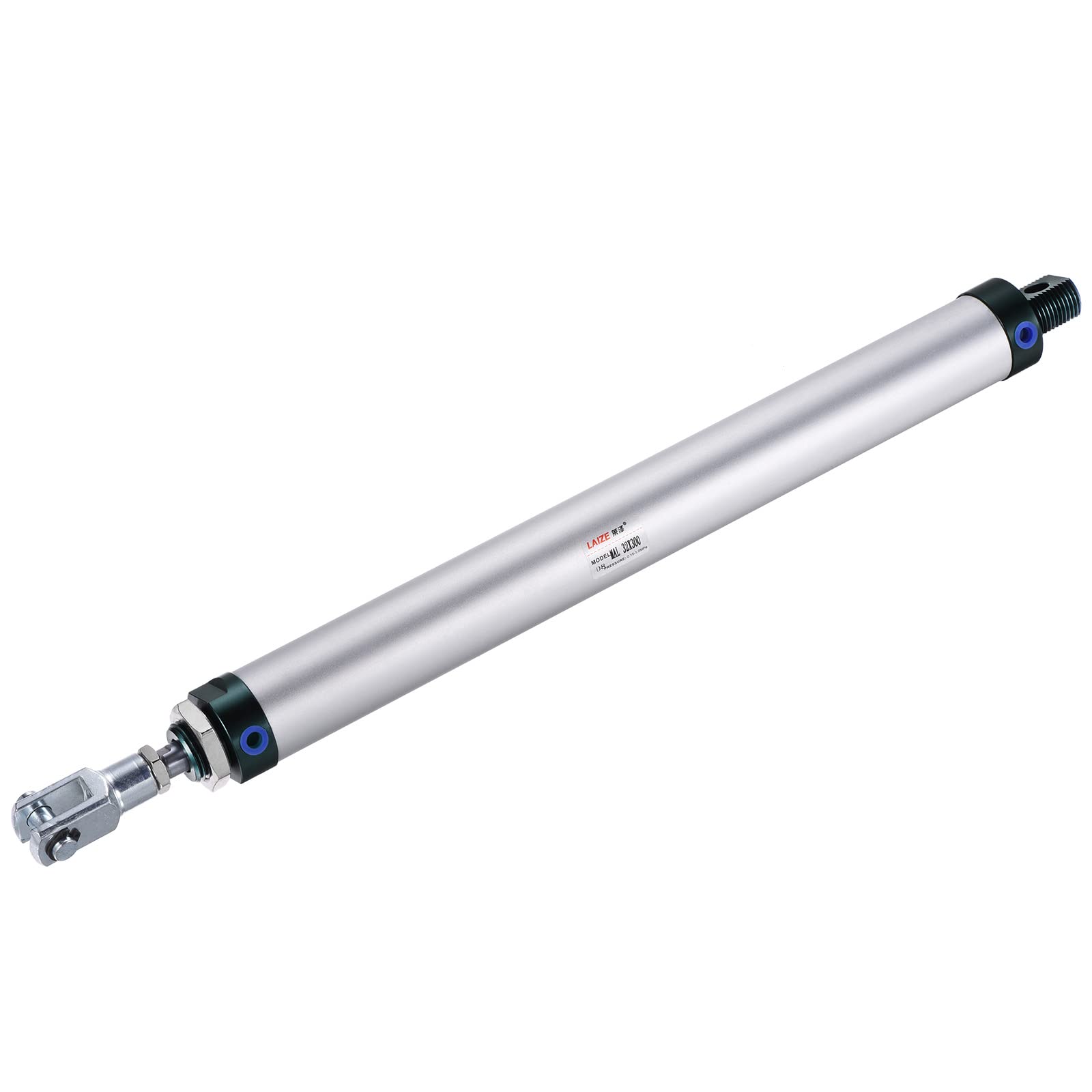 sourcing map Neumático Aire Cilindro Doble Acción MAL32X300 32mm Diámetro 300mm Carrera con Y Conector y 4uds Rápido Ajuste Juego