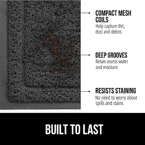 Gorilla Grip 840316710527 Dirt Grabber Mesh Door Mat, Low-Profile, Stain And Fade Resistant Heavy Duty Quick Dry Striped Doormat, Mats For Indoor Outdoor Entry thumb #2