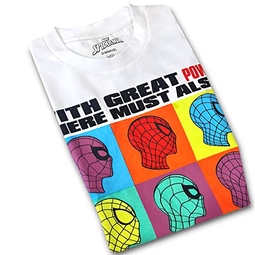 Image of Kidsville Printed Spiderman Regular Fit White Cotton Boy's T-Shirt