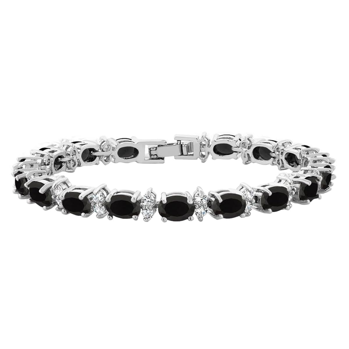 Zivom® Tennis Black Cubic Zirconia American Diamond Bracelet For Women (B071VDZLCW) Amazon Price History, Amazon Price Tracker