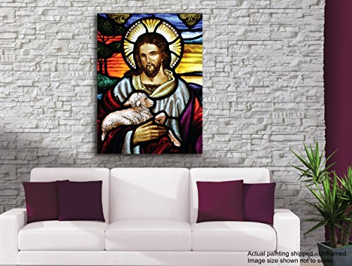 Image of Tamatina Religious Art Canvas Paintings | Lord Savior Jesus | Christian Art | Paintings for Home decor|Size - 24X18 Inches.j458